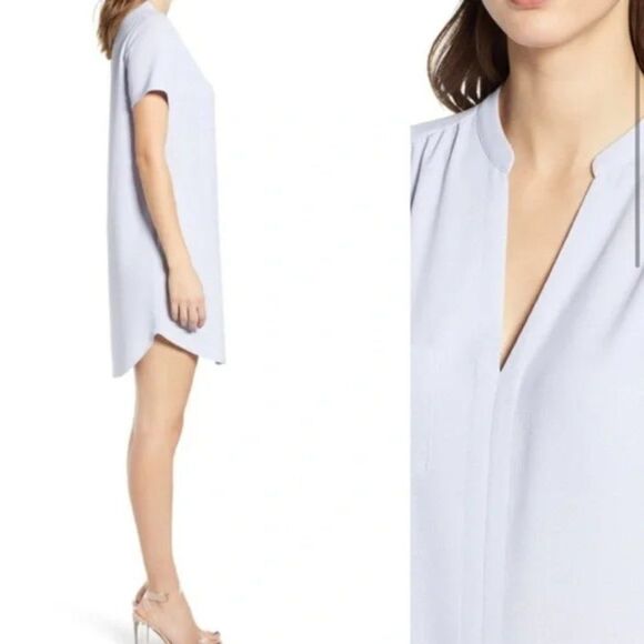 🌸 LUSH/ All in Favor 🌸 Hailey Crepe Shift Dress - [size Small, Blue] - Picture 2 of 12